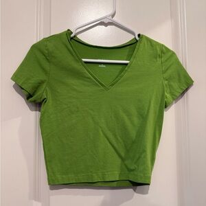 Green Crop Top